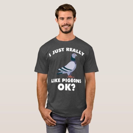 Ik hou echt van duivenduiven racen t-shirt (Voorkant volledig)