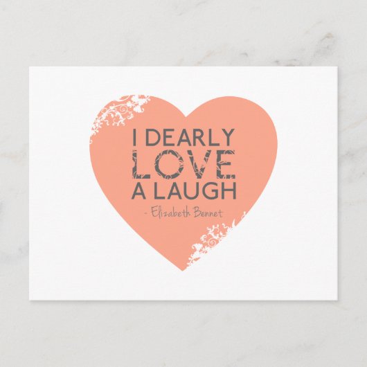 Ik hou echt van een Laugh - Jane Austen Quote Briefkaart (Voorkant)