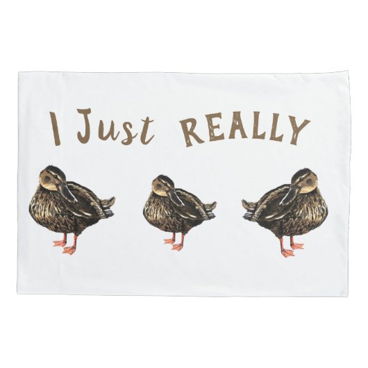 Ik hou echt van eenden Kussenslopen (Achterkant-Links)