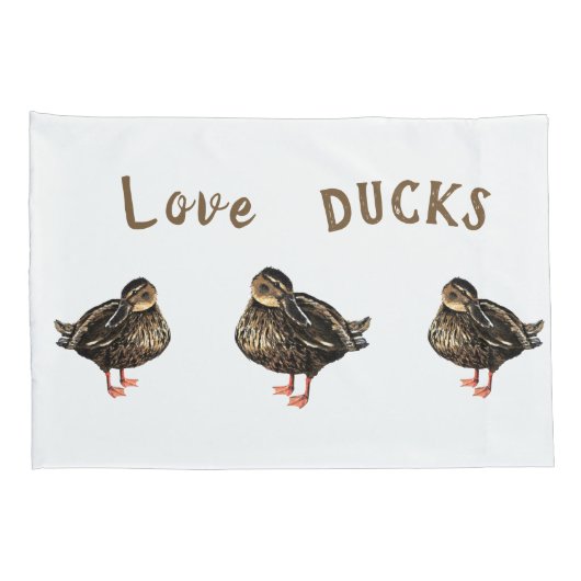 Ik hou echt van eenden Kussenslopen (Achterkant-Rechts)