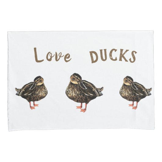 Ik hou echt van eenden Kussenslopen (Voorkant-Rechts)