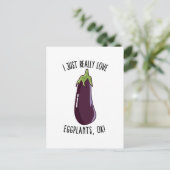 Ik hou echt van Eggplanten. Briefkaart (Staand voorkant)