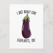 Ik hou echt van Eggplanten. Briefkaart (Voorkant)