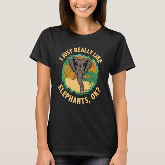 Ik hou echt van Elephans.. ...dierlijk wild 3 T-shirt (Voorkant)