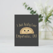 Ik hou echt van Empanadas. Cute Kawaii Empan Briefkaart (Staand voorkant)