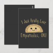 Ik hou echt van Empanadas. Cute Kawaii Empan Briefkaart (Voorkant / Achterkant)