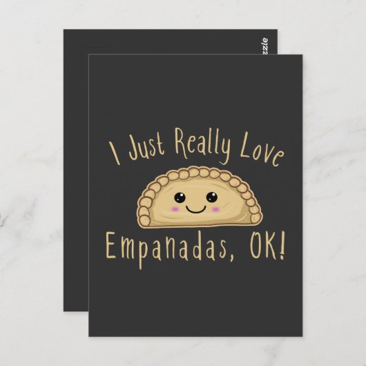 Ik hou echt van Empanadas. Cute Kawaii Empan Briefkaart (Voorkant / Achterkant)