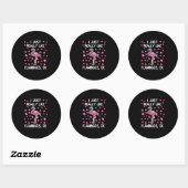 Ik hou echt van Flamingos, oké Flamingo Lover Ronde Sticker (Vel)