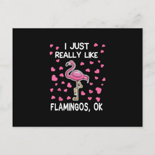 Ik hou echt van Flamingos, oké Flamingo Lover Uitnodiging Briefkaart
