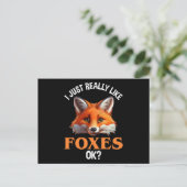 Ik hou echt van Foxes. Briefkaart (Staand voorkant)