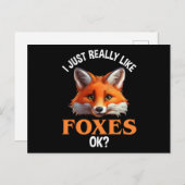 Ik hou echt van Foxes. Briefkaart (Voorkant / Achterkant)