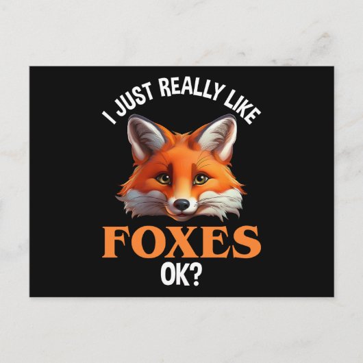Ik hou echt van Foxes. Briefkaart (Voorkant)