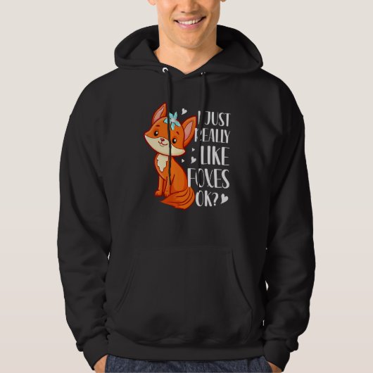 Ik hou echt van foxes hoodie (Voorkant)