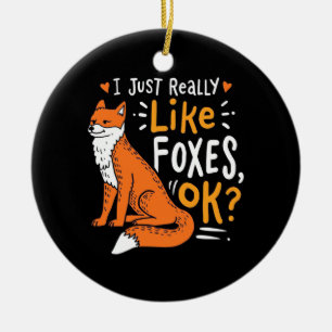 Ik hou echt van foxes keramisch ornament