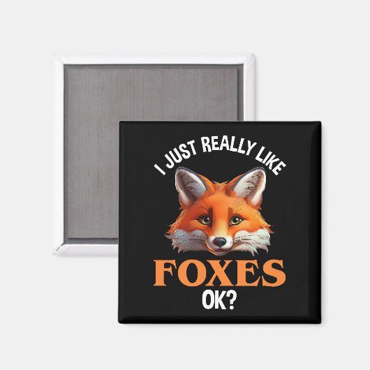 Ik hou echt van Foxes. Magneet (Voorkant / Achterkant)