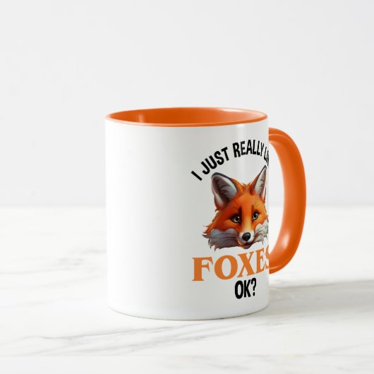 Ik hou echt van Foxes. Mok (Voorkant rechts)