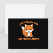 Ik hou echt van Foxes Ok Funny Fox Briefkaart (Voorkant / Achterkant)
