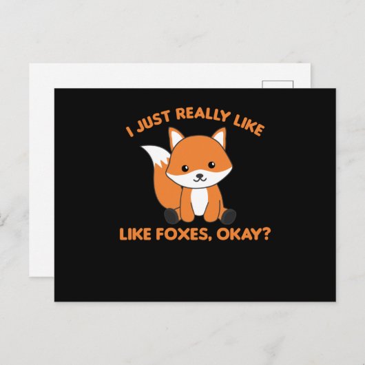 Ik hou echt van Foxes Ok Funny Fox Briefkaart (Voorkant / Achterkant)