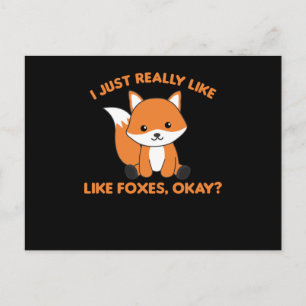 Ik hou echt van Foxes Ok Funny Fox Briefkaart