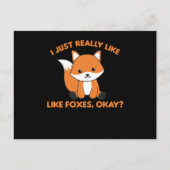 Ik hou echt van Foxes Ok Funny Fox Briefkaart (Voorkant)