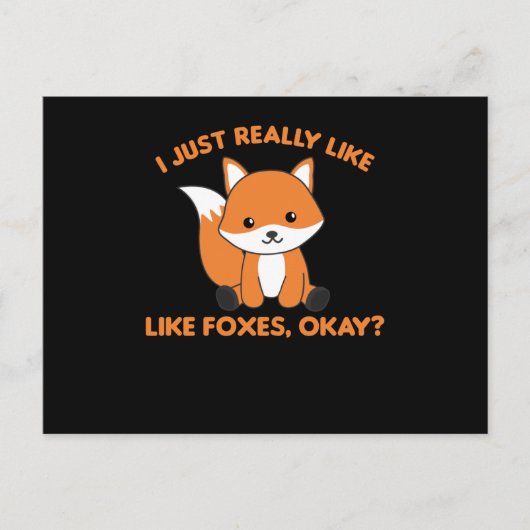Ik hou echt van Foxes Ok Funny Fox Briefkaart (Voorkant)