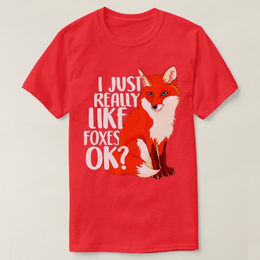 Ik hou echt van Foxes OK - Funny Fox women kind T-shirt (Design voorkant)