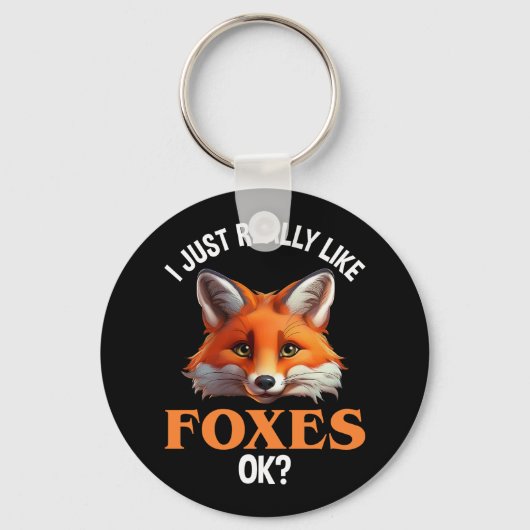 Ik hou echt van Foxes. Sleutelhanger (Voorkant)