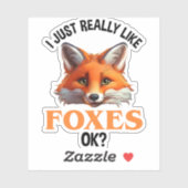 Ik hou echt van Foxes. Sticker (Vel)