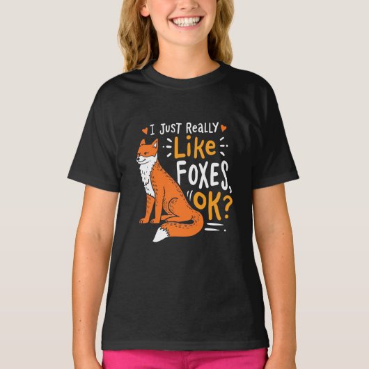 Ik hou echt van foxes t-shirt (Voorkant)