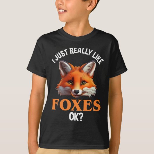 Ik hou echt van Foxes. T-shirt (Voorkant)