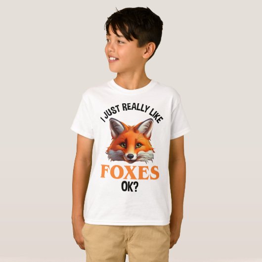 Ik hou echt van Foxes. T-shirt (Voorkant volledig)