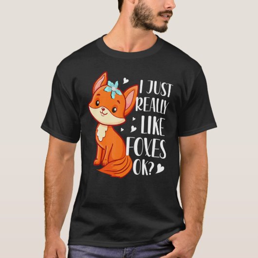 Ik hou echt van foxes t-shirt (Voorkant)