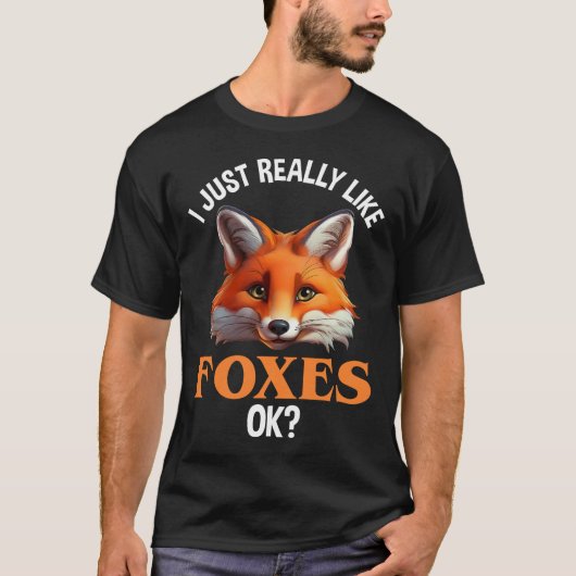 Ik hou echt van Foxes. T-shirt (Voorkant)