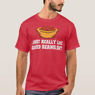 Ik hou echt van gebarsten bonen en schilderige bon t-shirt