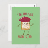 Ik hou echt van gedenknetten. Cute Kawaii Briefkaart (Voorkant / Achterkant)