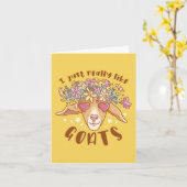 Ik hou echt van geiten Gelukkige Verjaardag Kaart (Gele Bloem)