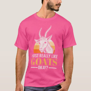 Ik hou echt van geiten Ok Funny Goat T-shirt