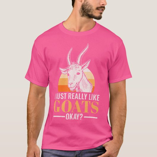 Ik hou echt van geiten Ok Funny Goat T-shirt (Voorkant)