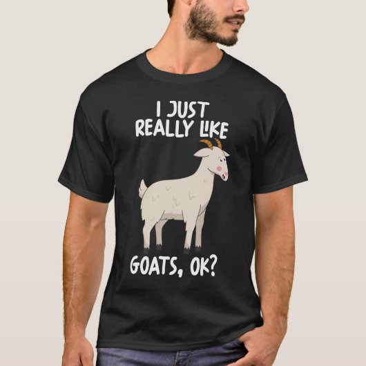 Ik hou echt van geiten oké t-shirt (Voorkant)