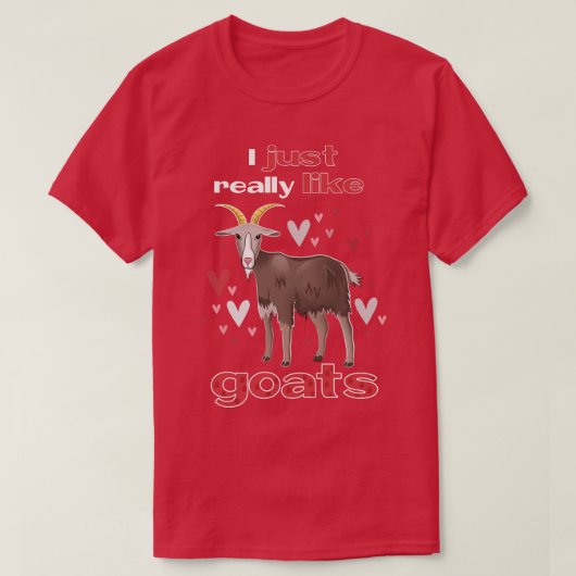 Ik hou echt van geiten t-shirt (Design voorkant)