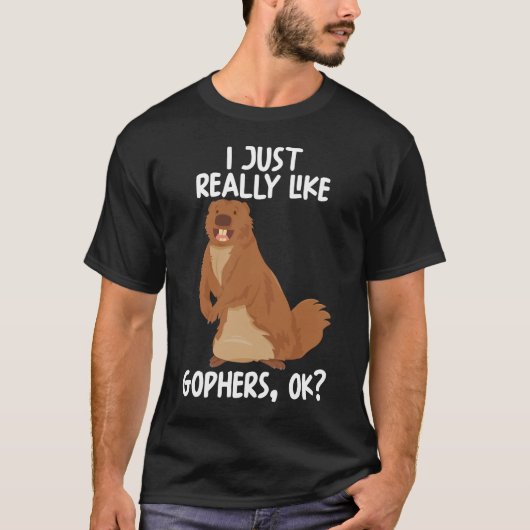 Ik hou echt van gophers. t-shirt (Voorkant)