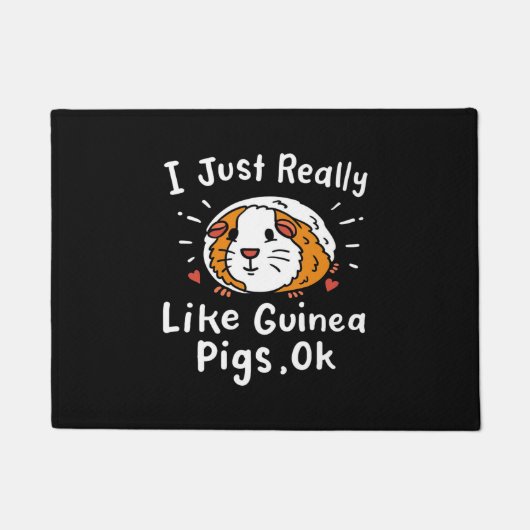 Ik hou echt van Guinee-Guinea Pig Kawaii Deurmat (Voorkant)