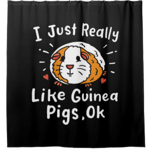 Ik hou echt van Guinee-Guinea Pig Kawaii Douchegordijn