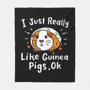 Ik hou echt van Guinee-Guinea Pig Kawaii Fleece Deken