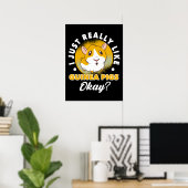 Ik hou echt van Guinee Pigs Cavy Roddent Poster (Thuiskantoor)