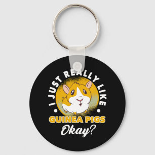 Ik hou echt van Guinee Pigs Cavy Roddent Sleutelhanger