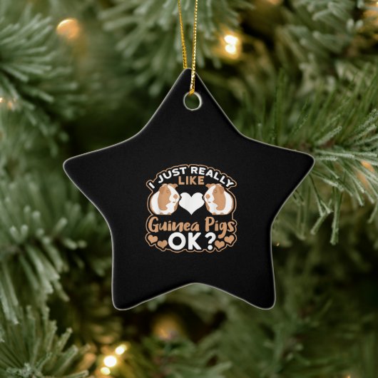 Ik hou echt van Guinee Pigs. Keramisch Ornament (Boom)