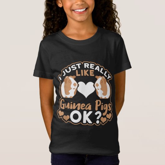 Ik hou echt van Guinee Pigs. T-shirt (Voorkant)