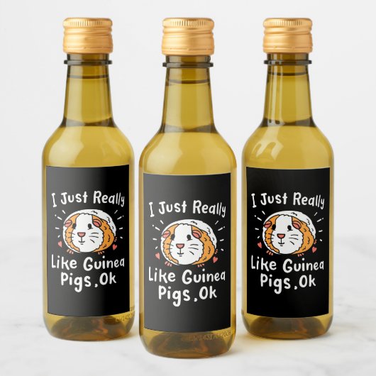 Ik hou echt van Guinee Pigs Wijn Etiket (Flessen)