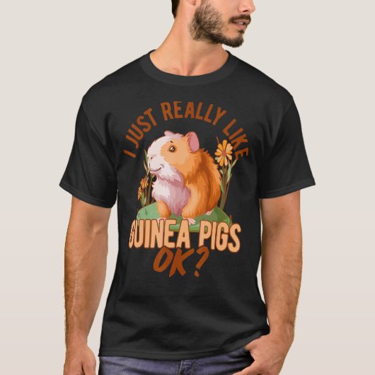 Ik hou echt van Guinee varkens OK van de eigenaar  T-shirt (Voorkant)